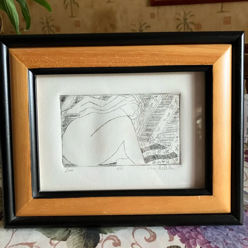 Black and Tan Framed Original Etching 8 x 10 signed and numbered - Picture 3 of 7